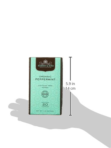 Harney & Sons Variety Pack Premium Tea Bags, 6 Flavors, 20 Tea Bags Each, (Egyptian Chamomile, English Breakfast, Hot Cinnamon Spice, Organic Peppermint, Japanese Sencha, Decaffeinated Ceylon )