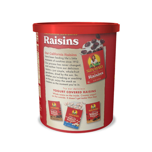 Sun-Maid - Natural California Sun Dried Raisins Snack - 13 Ounce - Whole Natural Dried Fruit - No Sugar Added - Naturally Gluten Free - Non-GMO