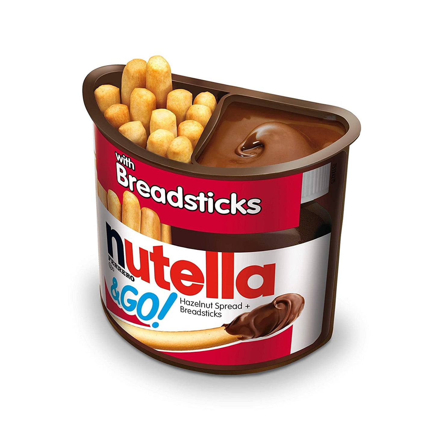Nutella and Go Snack Packs, Chocolate Hazelnut Spread with Breadsticks, Perfect Valentine's Day Gifts and Bulk Snacks for Kids' Lunch Boxes, 1.8 oz, Pack of 24