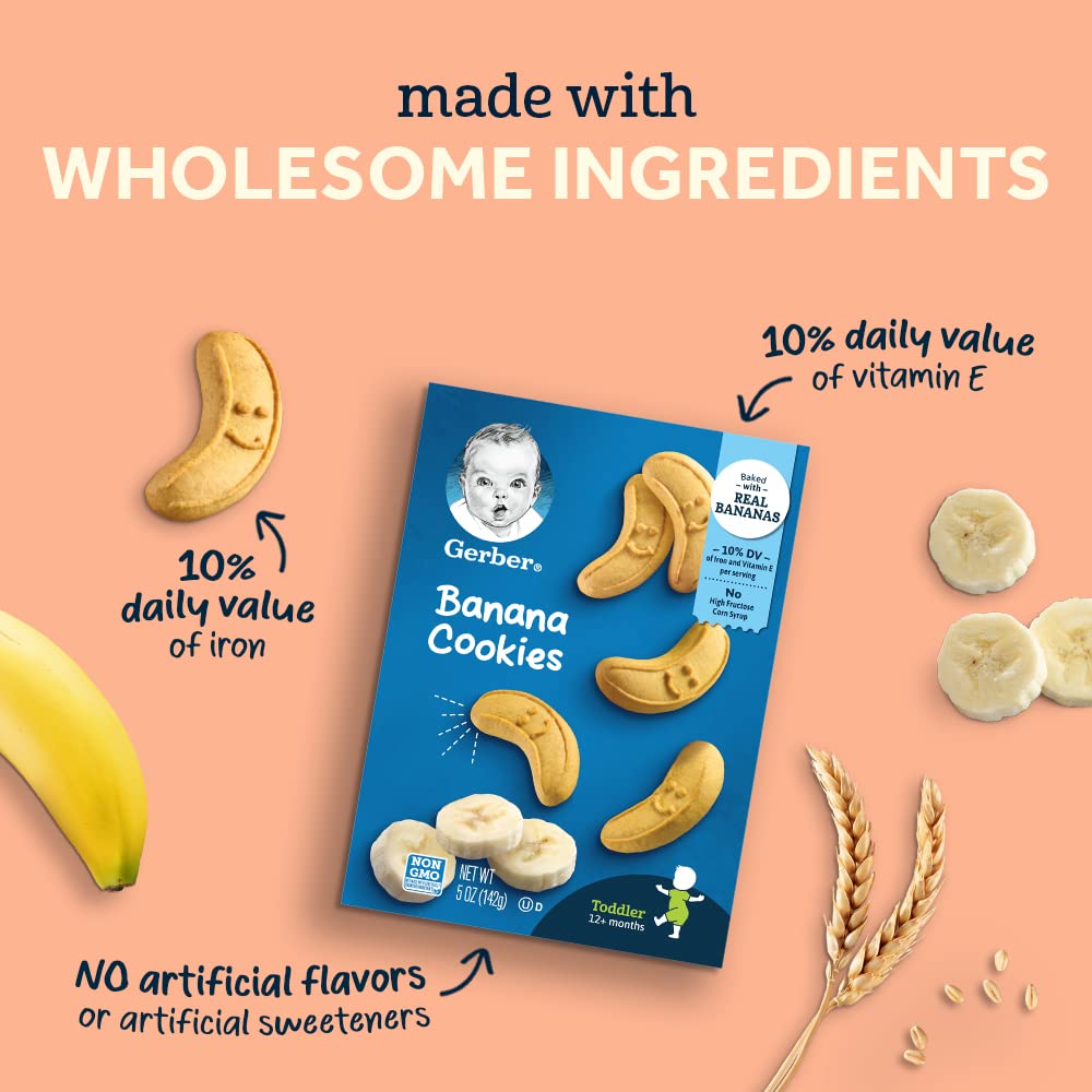 Gerber Snacks for Baby Arrowroot Biscuits, 5.5 Ounce Pouch (Pack of 4)