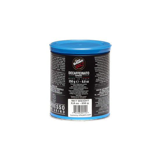 Caffe Vergnano Decaf Espresso Roast - 8.8 oz. - 250g Can