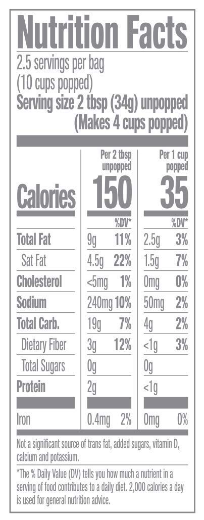 JOLLY TIME Simply Popped | Natural Microwave Popcorn with Ghee Clarified Butter, Sea Salt, Palm Oil and Non-GMO Pop Corn Kernels (3-Count Box, Pack of 4)