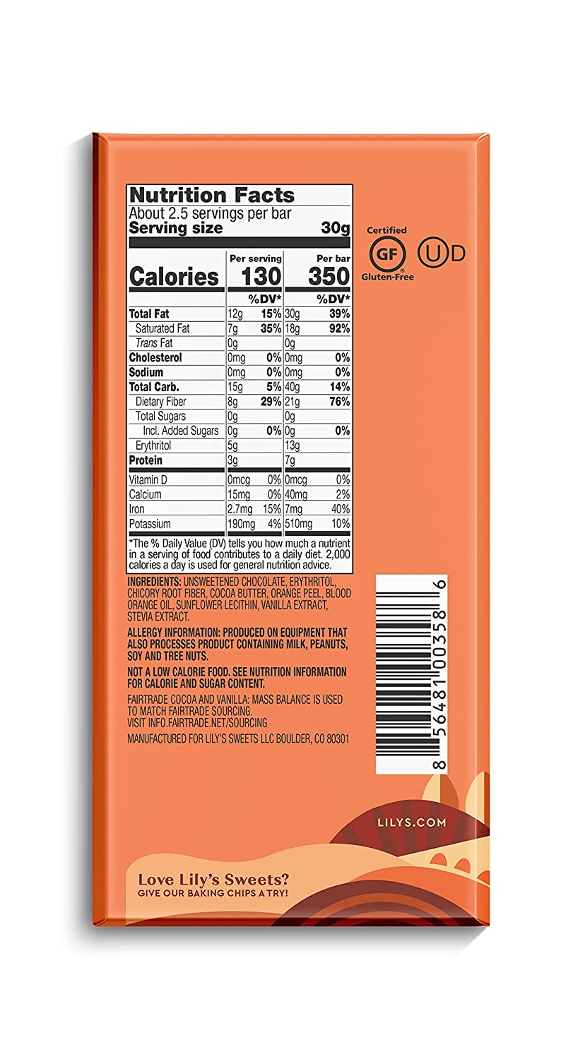 Variety 70% Dark Chocolate Bar Sampler by Lily's | Stevia Sweetened, No Added Sugar, Low-Carb, Keto Friendly | 70% Cocoa | Fair Trade, Gluten-Free & Non-GMO | 2.8 ounce, 4-Pack