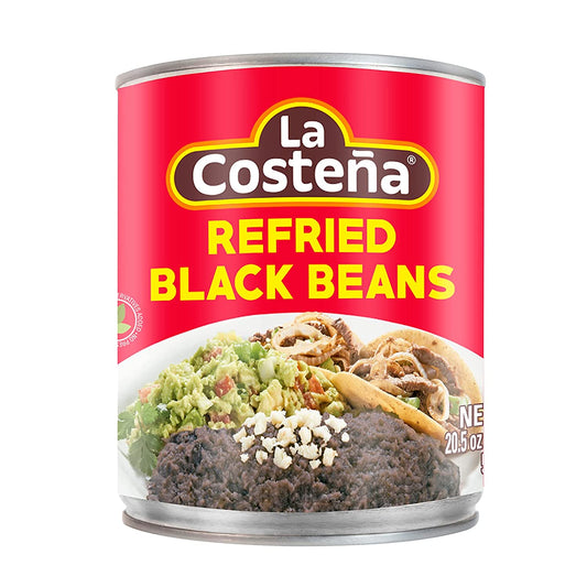 La Costeña Refried Black Beans, 20.5 Ounce Can (Pack of 12)