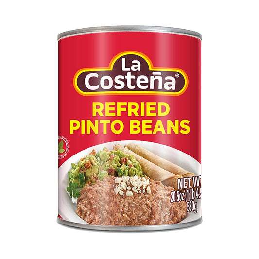 La Costeña Refried Pinto Beans, 20.5 Ounce Can (Pack of 12