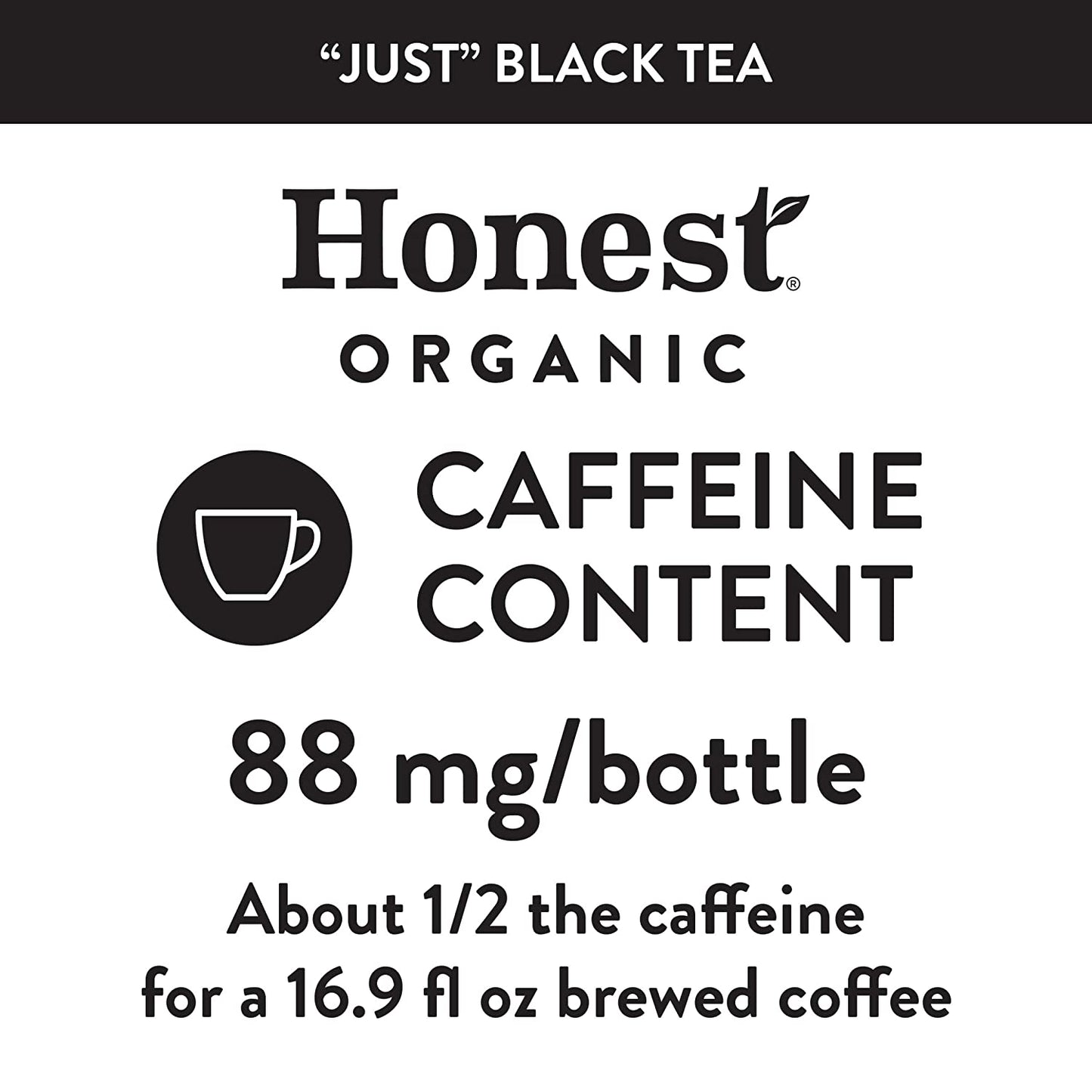 Honest tea Organic Fair Trade Just Black Tea, 16.9 fl oz (12 Pack)
