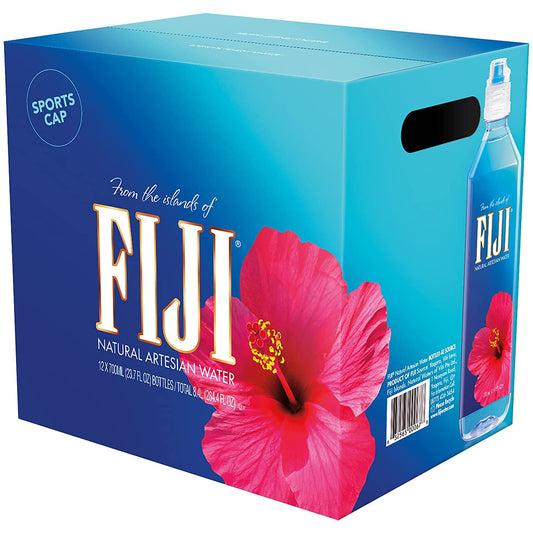 FIJI Natural Artesian Water, 23.7 Fl Ounce Bottle (Pack of 12)