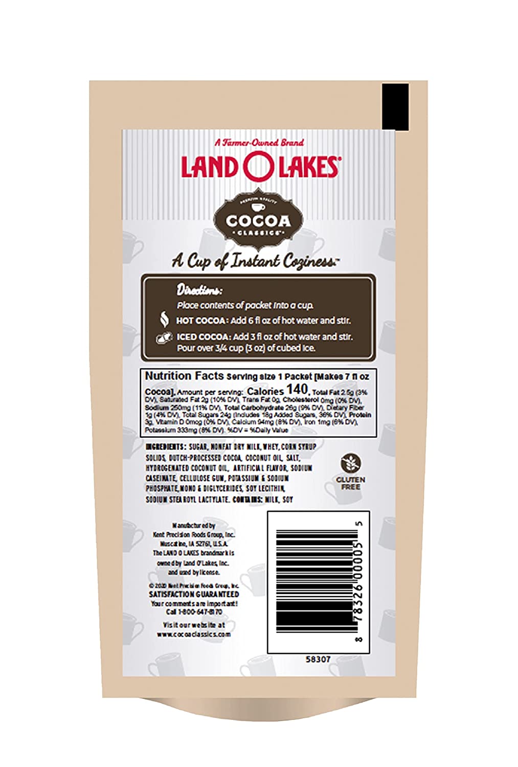 Land O Lakes Cocoa Classics, French Vanilla & Chocolate Hot Cocoa Mix, 1.25-Ounce Packets (Pack of 36)