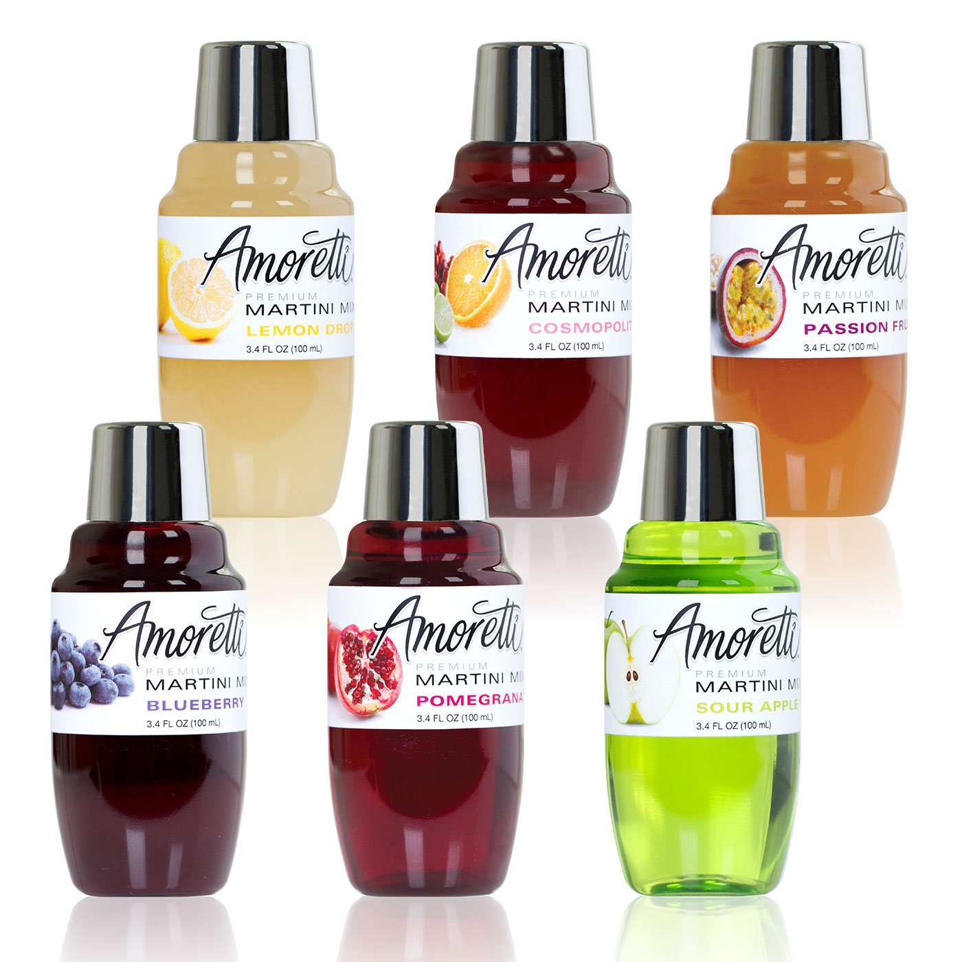 Amoretti Premium Martini Cocktail Mix Minis, 3.4 fl oz 6 Pack