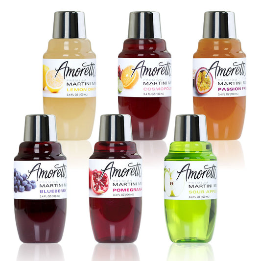 Amoretti Premium Martini Cocktail Mix Minis, 3.4 fl oz 6 Pack