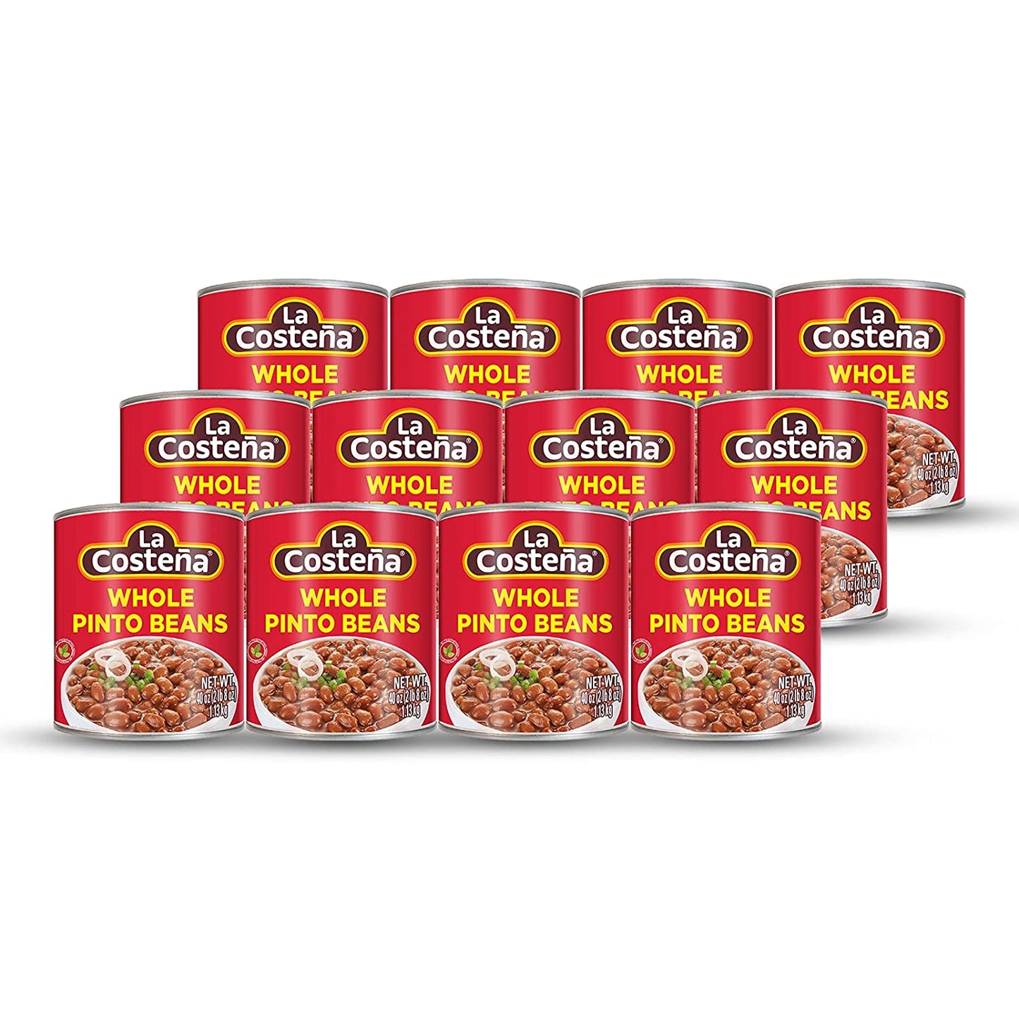 La Costeña Whole Pinto Beans, 40 Ounce Can (Pack of 12)