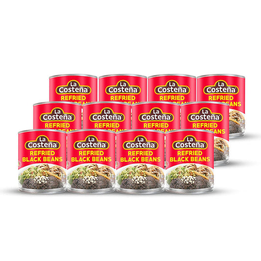 La Costeña Refried Black Beans, 20.5 Ounce Can (Pack of 12)