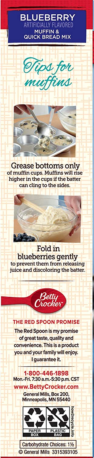 Betty Crocker Wild Blueberry Muffin and Quick Bread Mix, 16.9 oz
