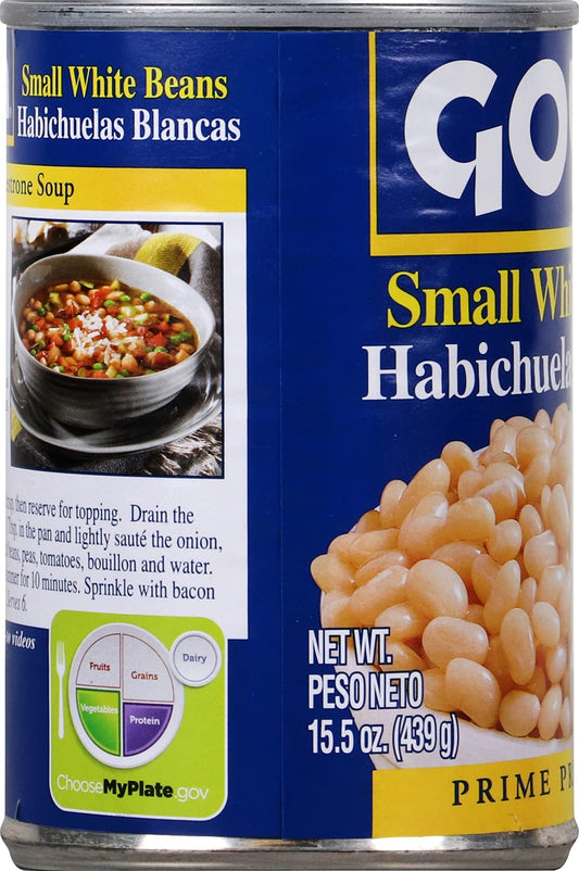 Goya Foods Small White Beans, 15.5 Ounce (Pack of 24)