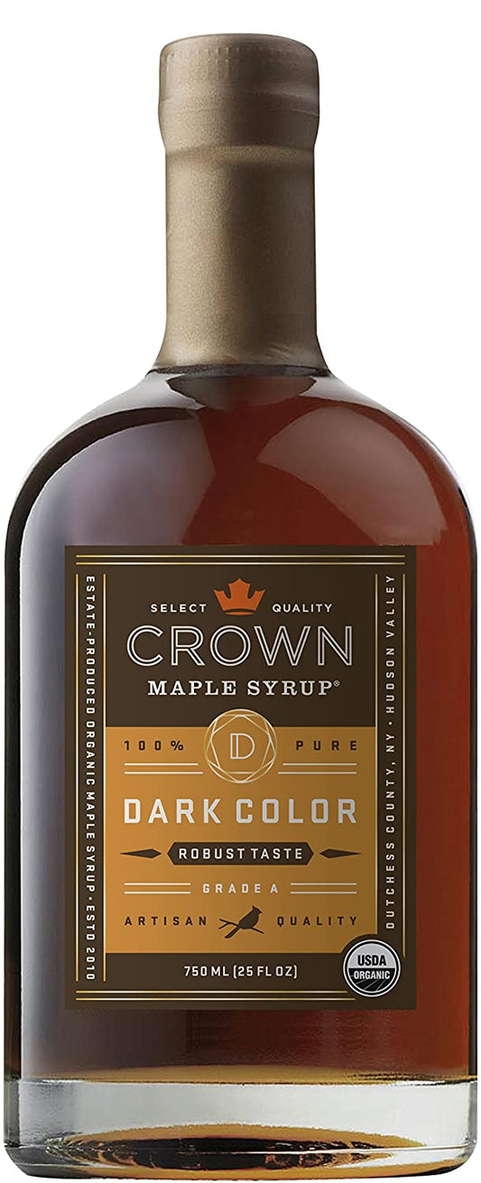 Crown Maple® Dark Color Robust Taste organic maple syrup 750ML (25 FL OZ)