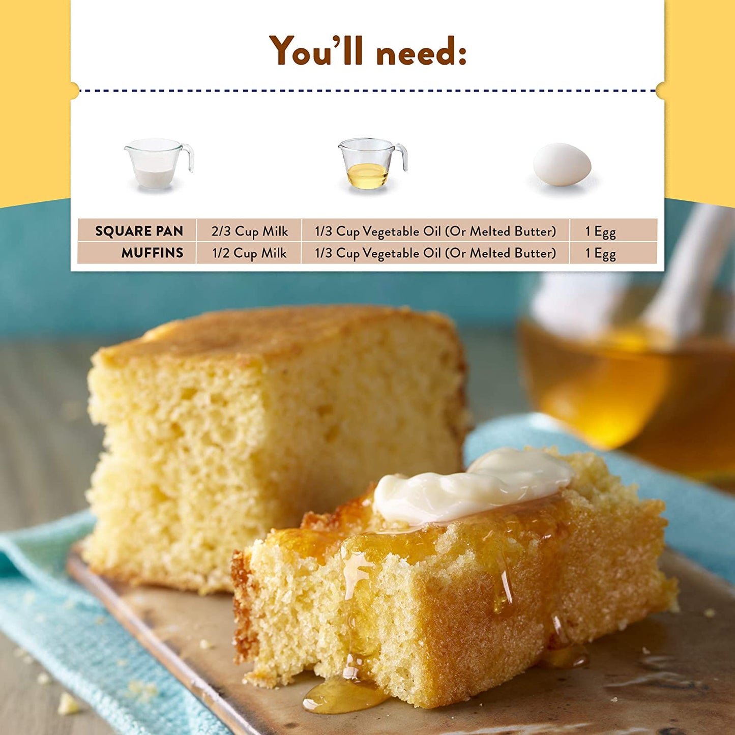 Krusteaz Muffin Mix, Honey Cornbread, 15 oz