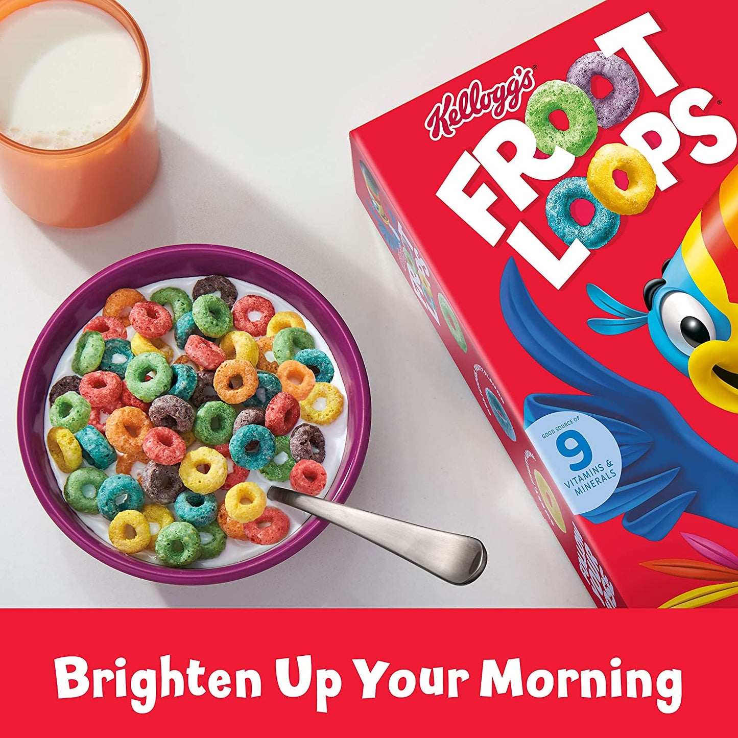 Kellogg's Froot Loops Kids Breakfast Cereal, Variety Pack, Froot Loops (2 Boxes) and Froot Loops with Marshmallows (2 Boxes)