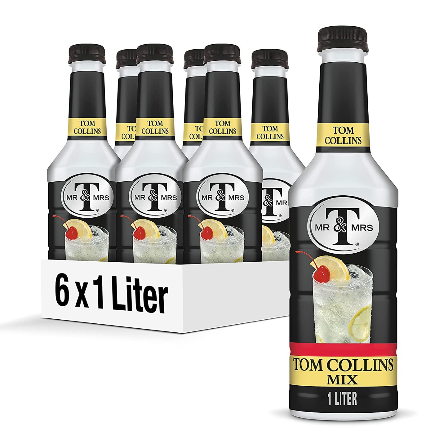 Mr & Mrs T Tom Collins Mix, 1 L bottles (Pack of 6)