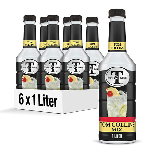 Mr & Mrs T Tom Collins Mix, 1 L bottles (Pack of 6)