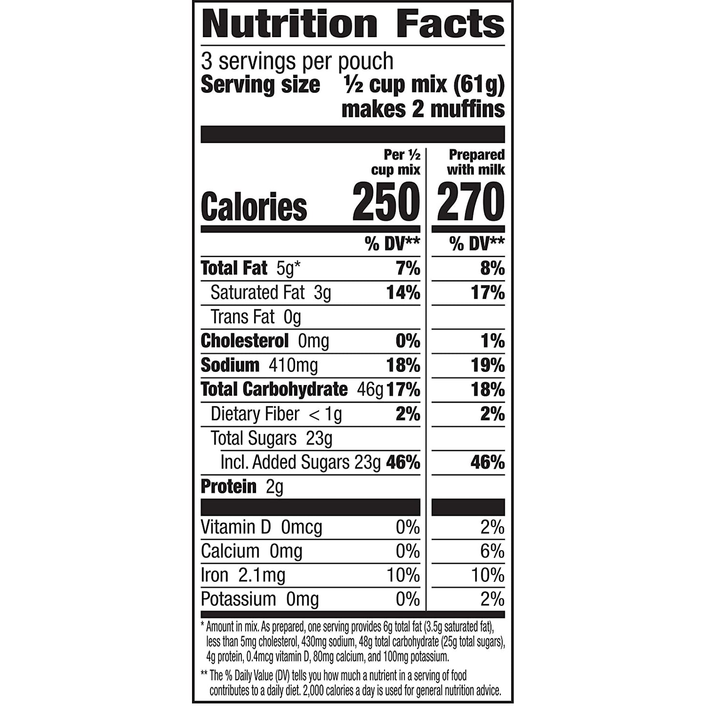 Betty Crocker Blueberry Muffin Mix, 6.5 oz (Pack of 9)