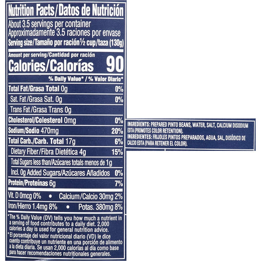 Bush's Best Canned Pinto Beans (Pack of 12), Source of Plant Based Protein and Fiber, Low Fat, Gluten Free, Great For Soups, Salads and More, 16 oz