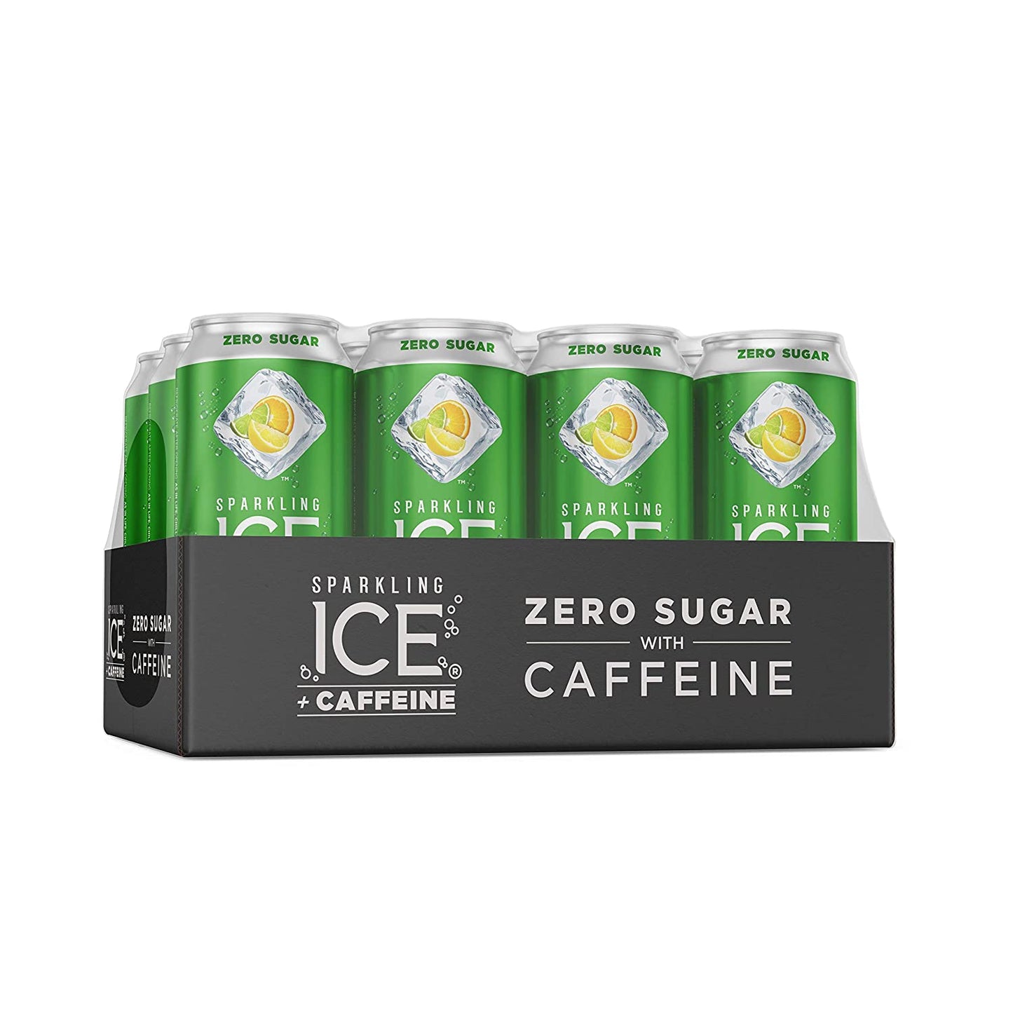 Sparkling Ice +Caffeine Triple Citrus Sparkling Water, 16 fl oz Cans (Pack of 12) & Classic Lemonade Sparkling Water, with Antioxidants and Vitamins, Zero Sugar, 17 fl oz Bottles (Pack of 12)