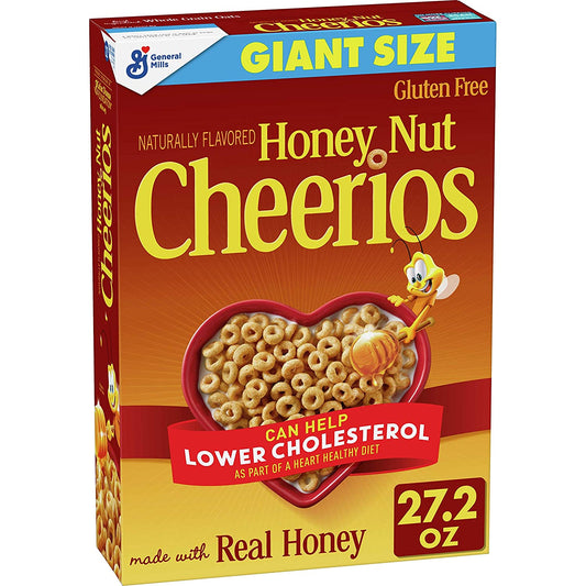 Cheerios Breakfast Cereal, Honey Nut Cheerios with Oats, Gluten Free, 27.2 oz