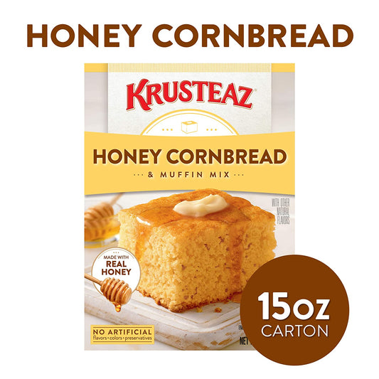 Krusteaz Muffin Mix, Honey Cornbread, 15 oz