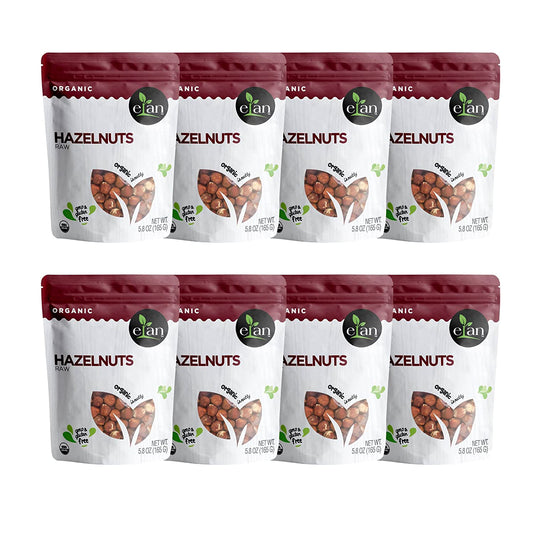 Elan Organic Raw Filbert Hazelnuts 8 Pack, 46.4 Oz, Non-GMO, Vegan, Gluten-Free