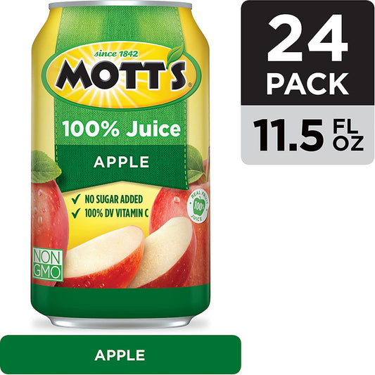 Mott's Apple Juice Single Serve, 11.5-Ounce Cans (Pack of 24)