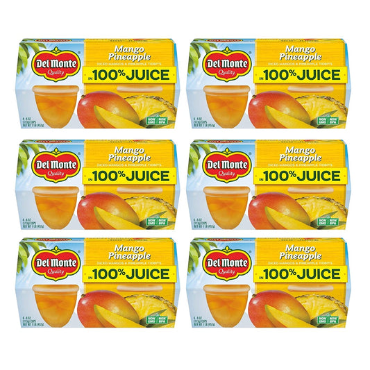 Del Monte Mango and Pineapple Fruit Cup Snacks, 4.4 Ounce (Pack of 24)