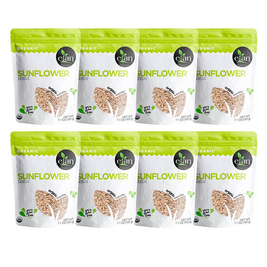 ELAN Organic Sunflower Seeds 8 Pack, 56.8 Oz, Non-GMO, Vegan, Gluten-Free
