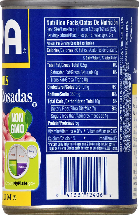 Goya Foods Pink Beans, 15.5 Ounce (Pack of 24), (2406)
