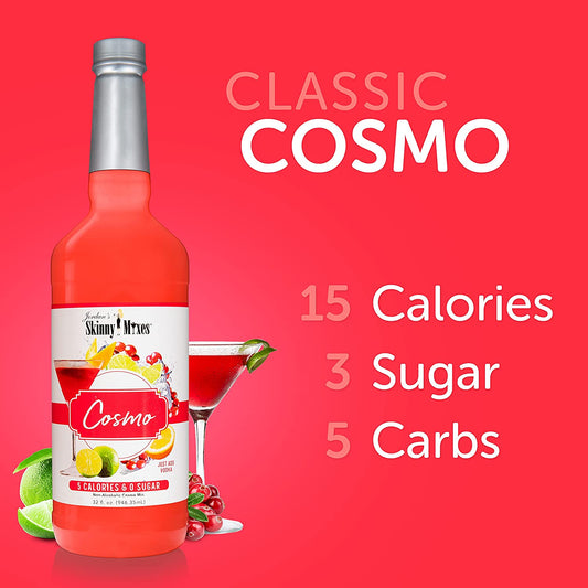 Jordan's Skinny Mixes Cosmo, Sugar Free Cocktail Flavoring Mix, 32 Ounce BottleJordan's Skinny Mixes Cosmo, Sugar Free Cocktail Flavoring Mix, 32 Ounce Bottle