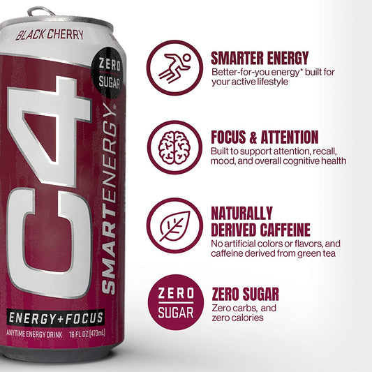 C4 Smart Energy Black Cherry 16oz 12pack