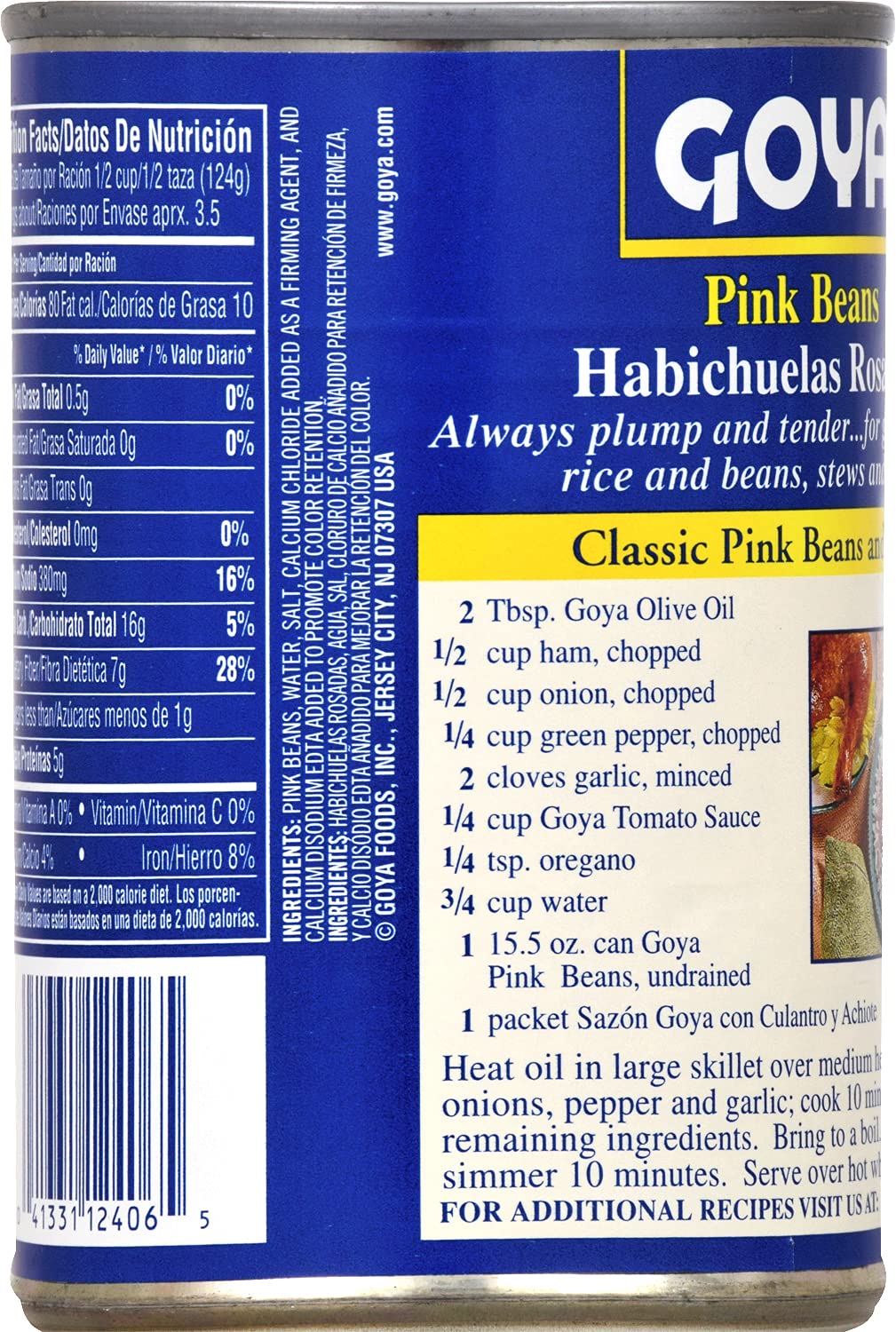 Goya Foods Pink Beans, 15.5 Ounce (Pack of 24), (2406)