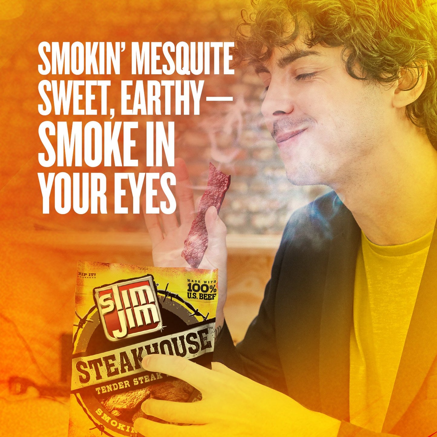 Slim Jim Steakhouse Strips, Smokin’ Mesquite, 3.15-Ounce