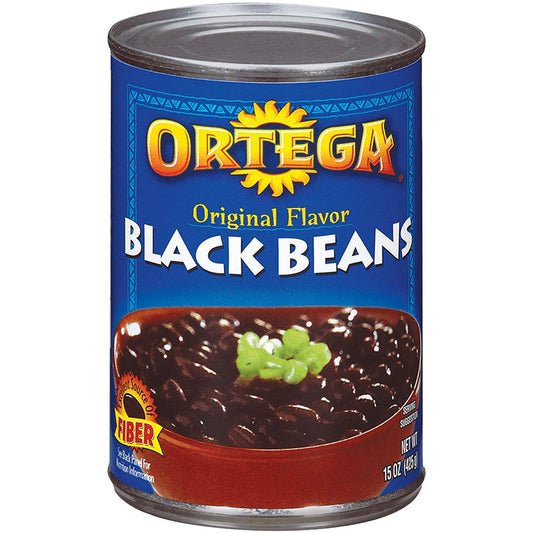 Ortega Black Beans, Original Flavor, 15 Ounce