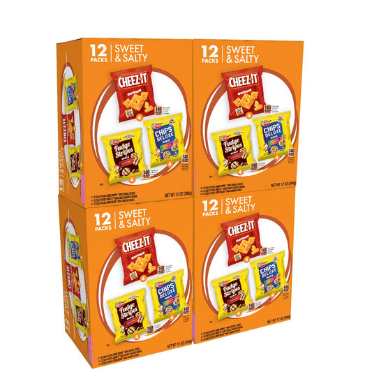 Keebler Variety Pack, Cheez-It, Mini Rainbow, Mini Fudge Stripes, 12 pack