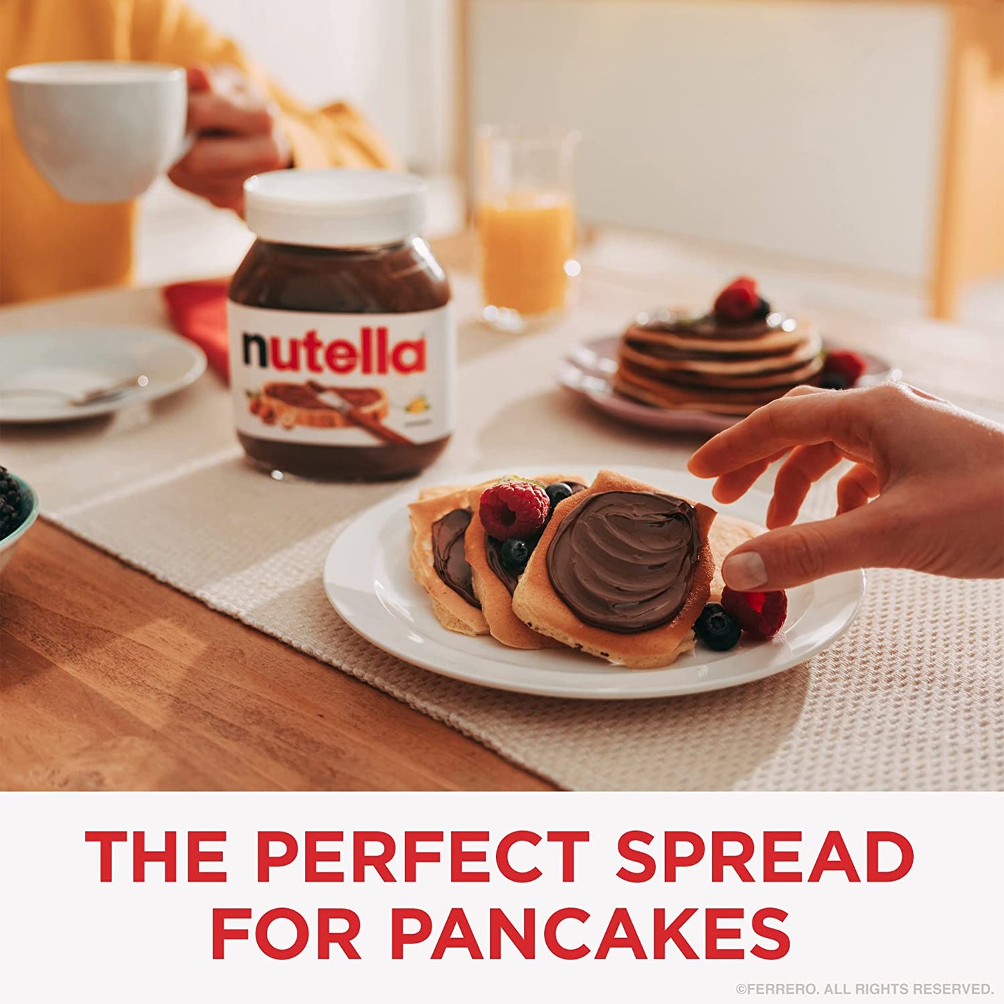 Nutella Chocolate Hazelnut Spread, Perfect on Pancakes, 35.2 oz Jar