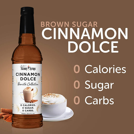 Jordan's Skinny Mixes Syrups Cinnamon Dolce, Sugar Free Flavoring, 25.4 Oz
