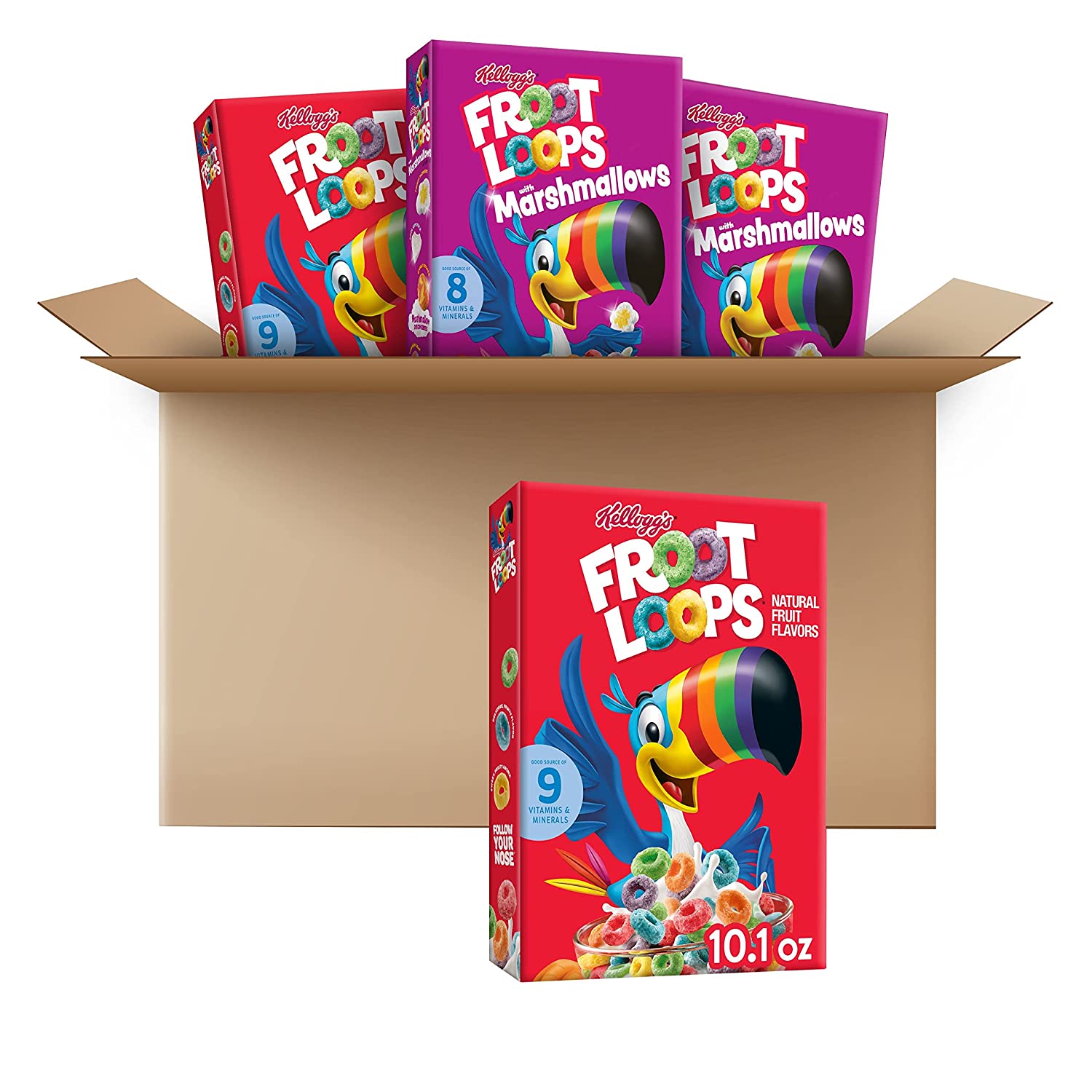 New Kellogg's Froot Loops Breakfast Cereal 2 pk Free Shipping Great  Price.