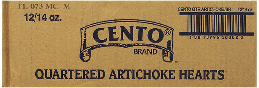 Cento Quartered Artichoke Hearts in Brine, 14-Ounce Cans (Pack of 12)