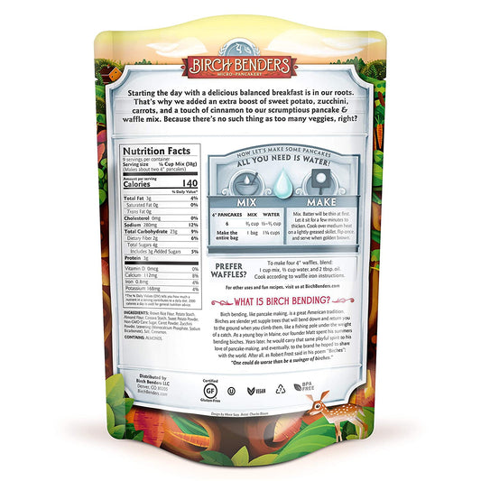 Birch Benders Sweet Potato Just-Add-Water Pancake & Waffle Mix, 3 Pack ( 12oz Each), 36 Oz