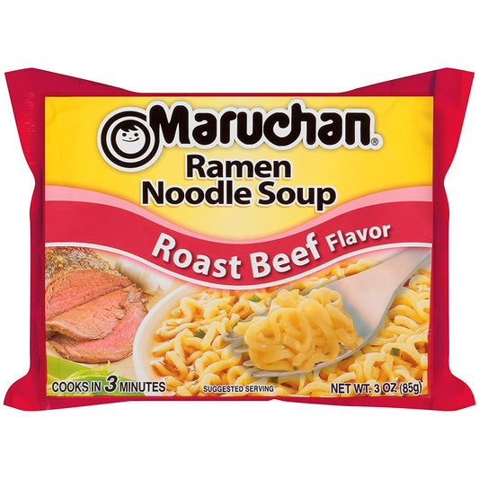 Maruchan Ramen Roast Beef, 3 Oz, Pack of 24