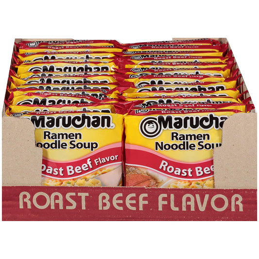 Maruchan Ramen Roast Beef, 3 Oz, Pack of 24