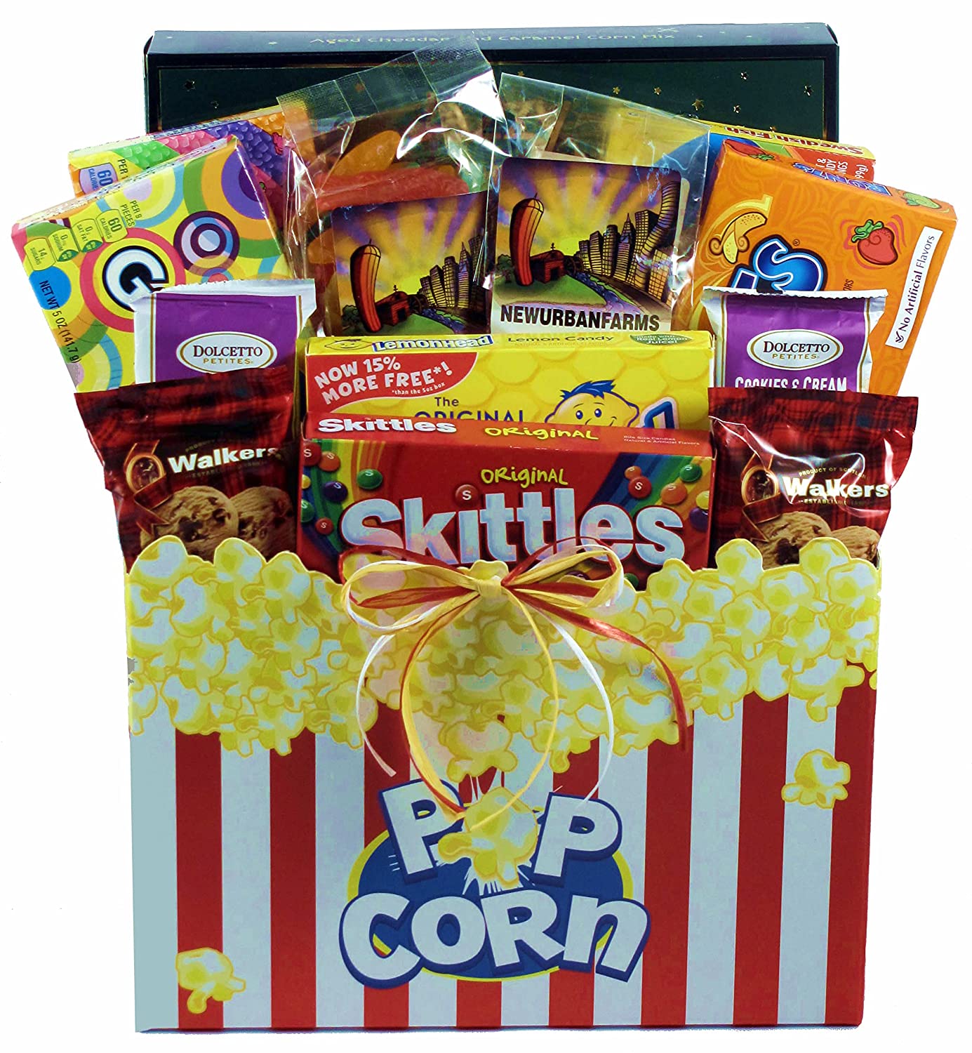 Gift Basket Village Snack Attack Gift Basket with Cookies, Popcorn and Boxes of Sweet Tooth Favorites, 7 Pound