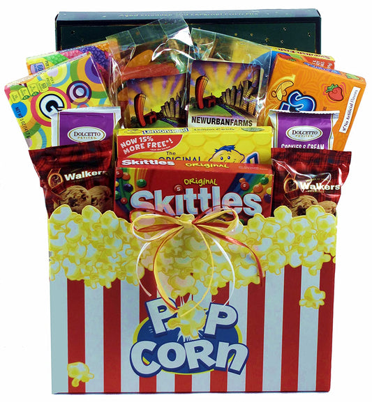 Gift Basket Village Snack Attack Gift Basket with Cookies, Popcorn and Boxes of Sweet Tooth Favorites, 7 Pound