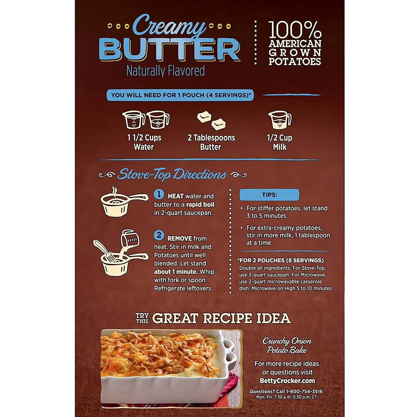 Betty Crocker Homestyle Creamy Butter Potatoes, 4.7 oz (Pack of 7)