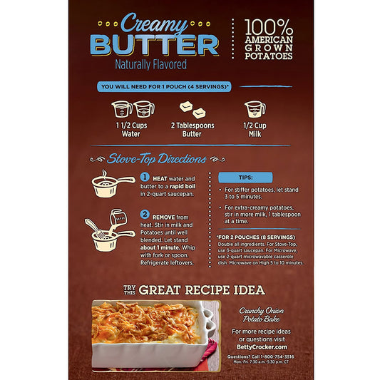 Betty Crocker Homestyle Creamy Butter Potatoes, 4.7 oz (Pack of 7)